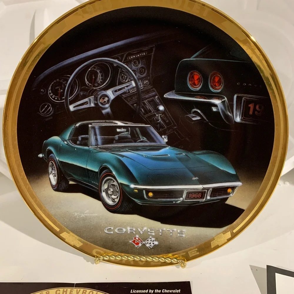 The Hamilton Collection 1968 Corvette Plate # 4125A
